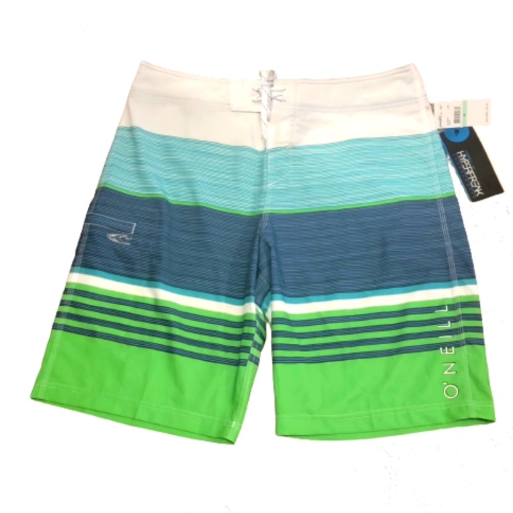 O'Neill Hyperfreak Men’s Green Board Surf Swim Shorts